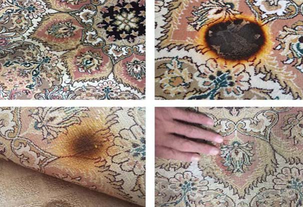 تعمیر سوختگی و پارگی فرش